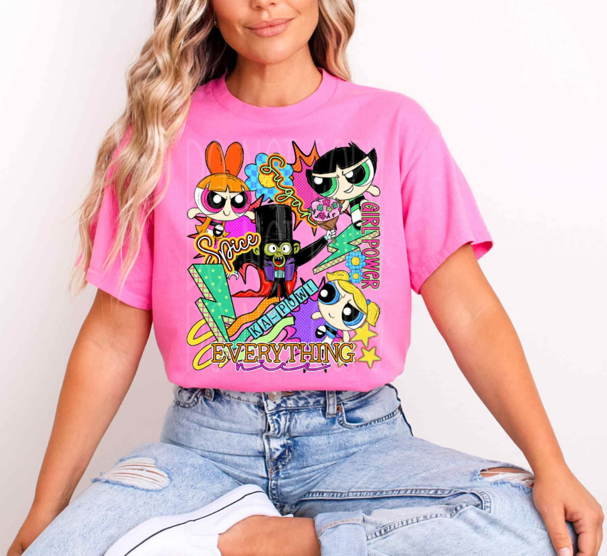 Power Girls collage with quotes DTF transfer