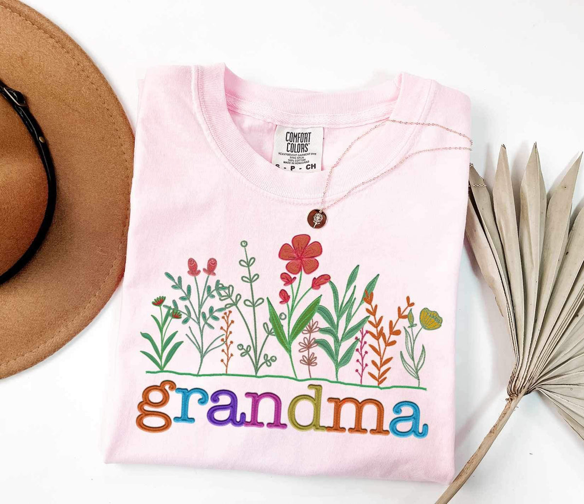 Grandma colorful with flowers 27072 DTF transfer