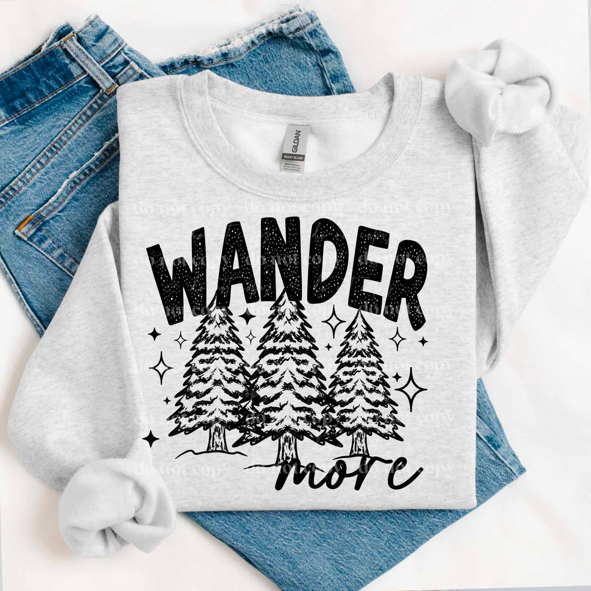 Wander more BLACK (CSC) 73727 DTF transfer