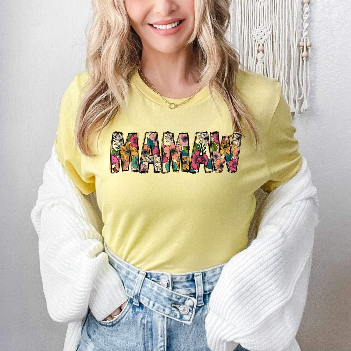 Mamaw dark florals 27067 DTF transfer