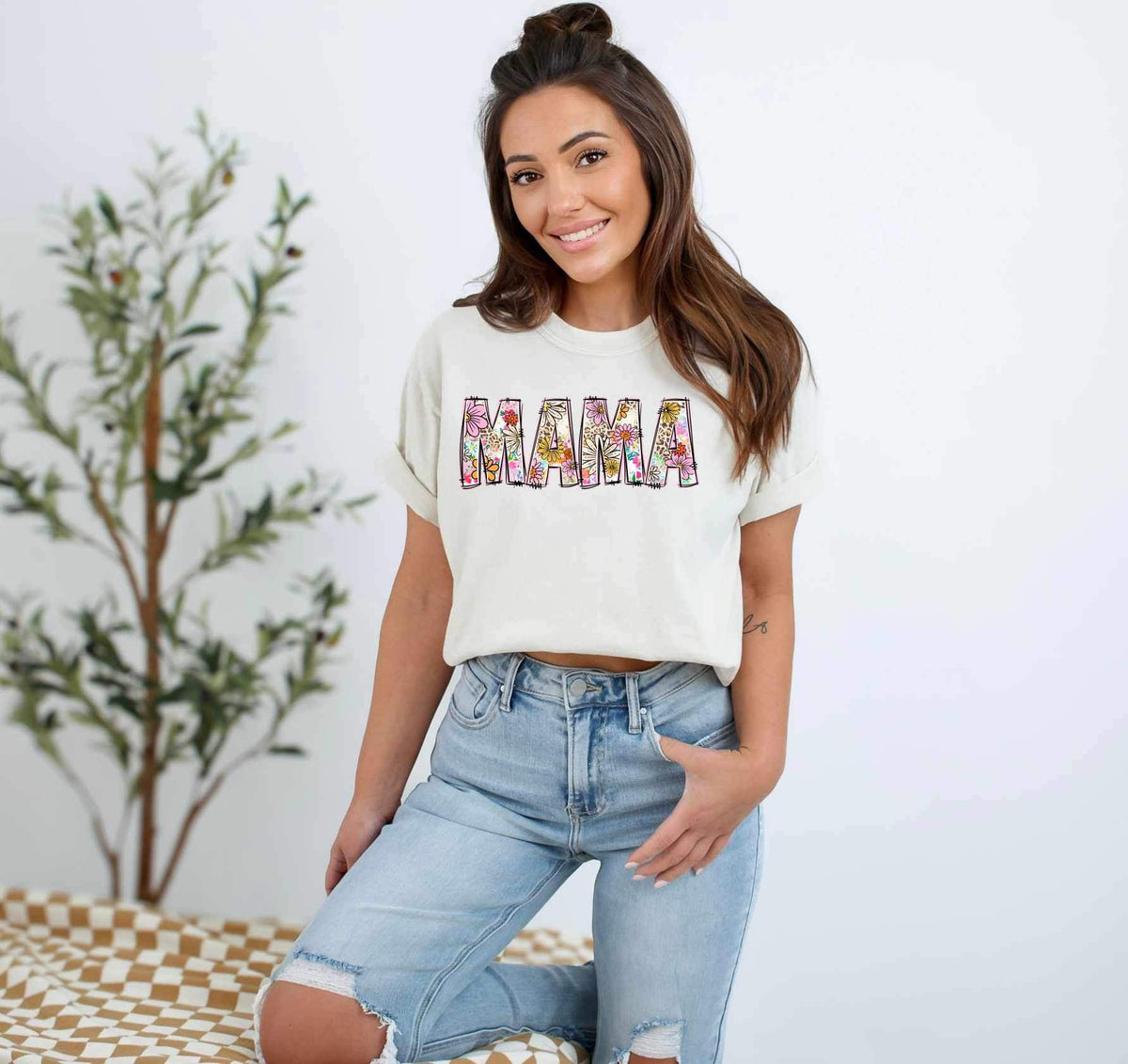 Mama light florals 27068 DTF transfer