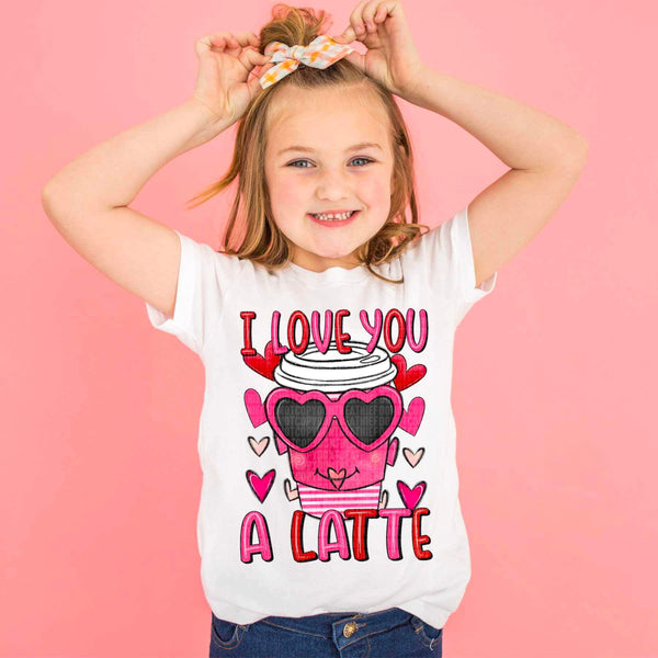I love you a latte (latte with glasses) 17577 DTF TRANSFER