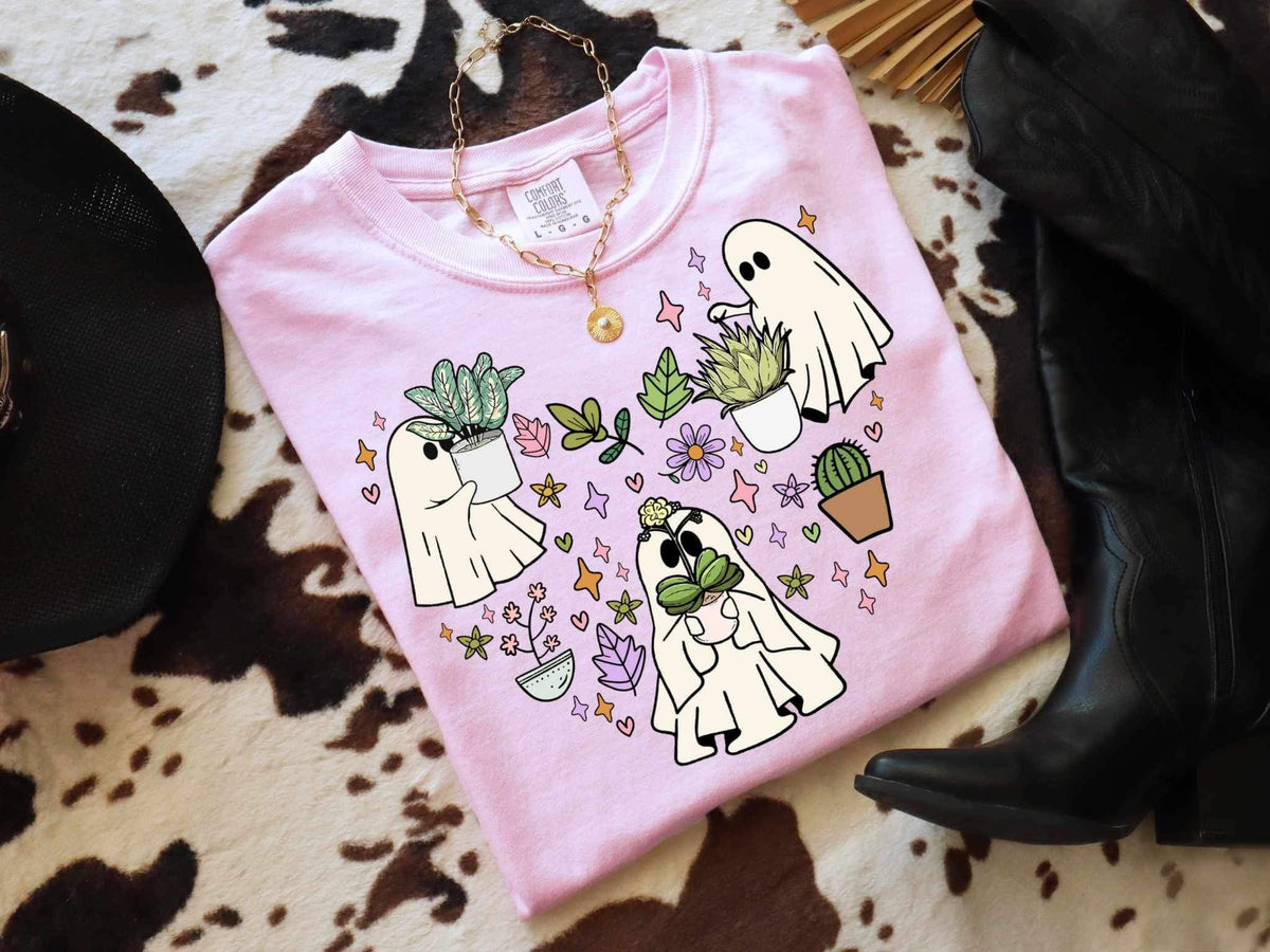 Ghosts with plants heart 27075 DTF transfer