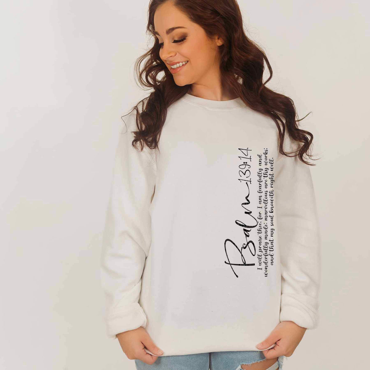 Psalm 139:14 i will praise thee BLACK 17567 DTF TRANSFER