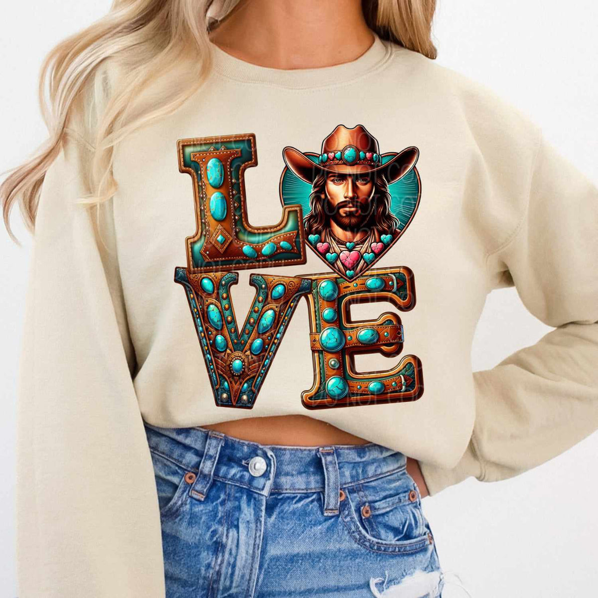 Love Jesus western (DWS) 73771 DTF transfer