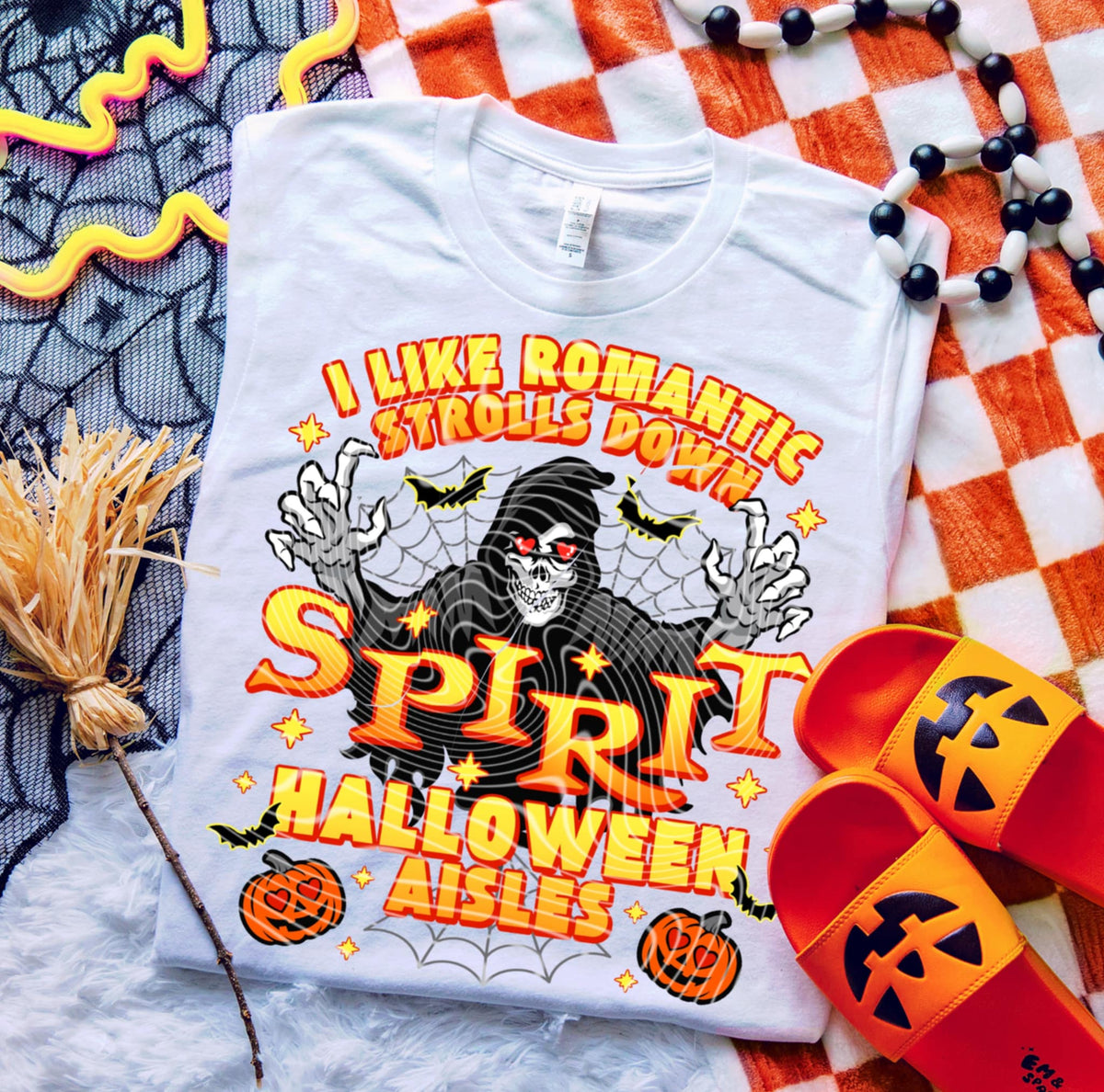 Romantic Strolls down Spirit Halloween (gravity) DTF transfer