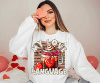 My love language latte and hearts 17660 DTF TRANSFER