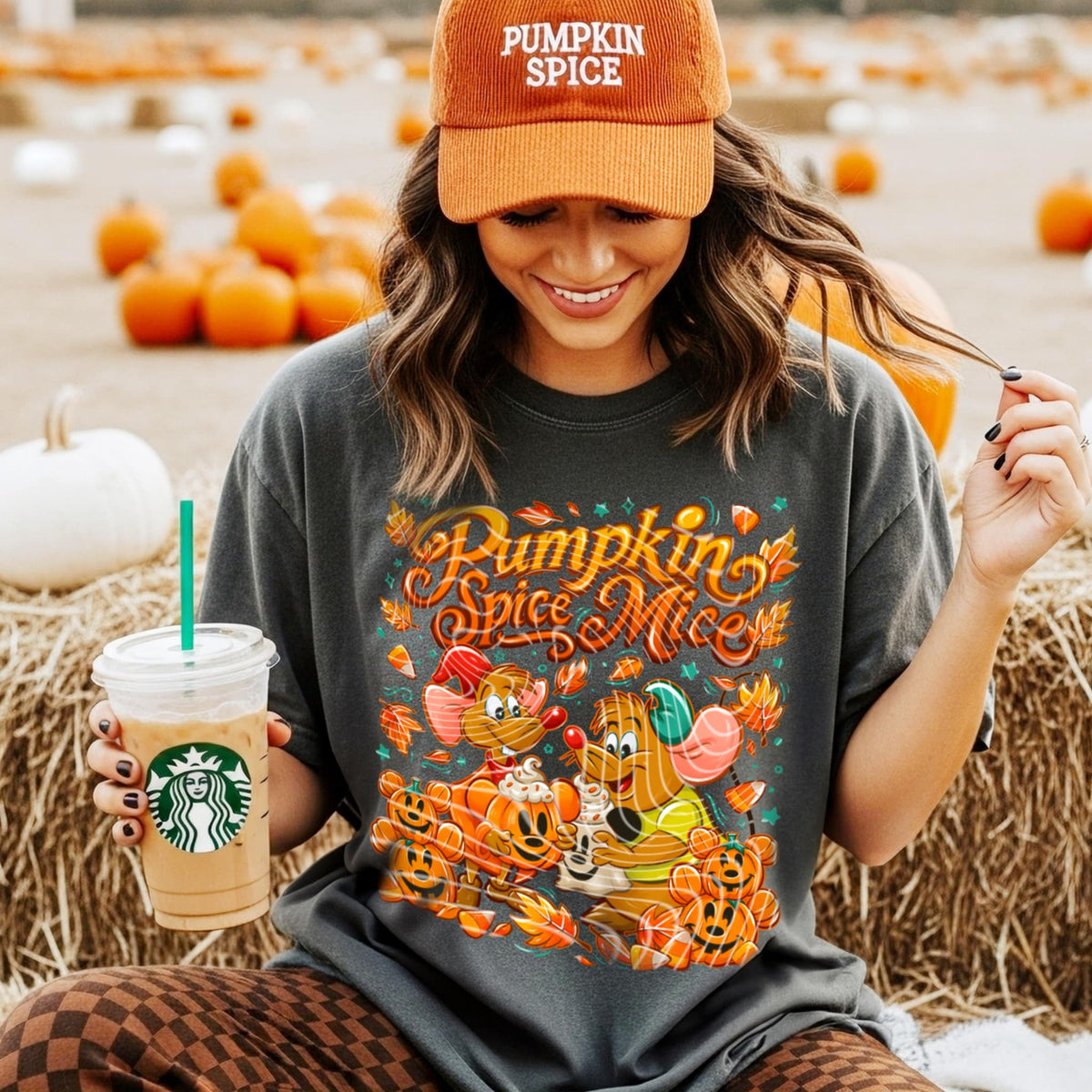 Pumpkin Spice Mice (gravity) DTF transfer