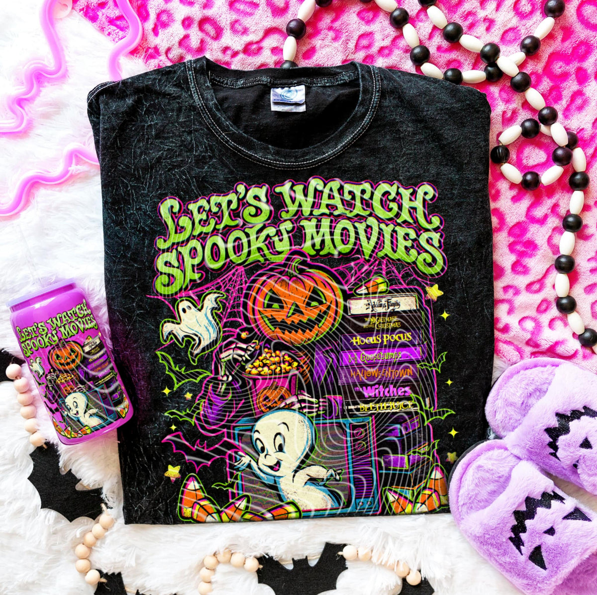 Let’s Watch Scary Movies Friendly Ghost (gravity) DTF transfer