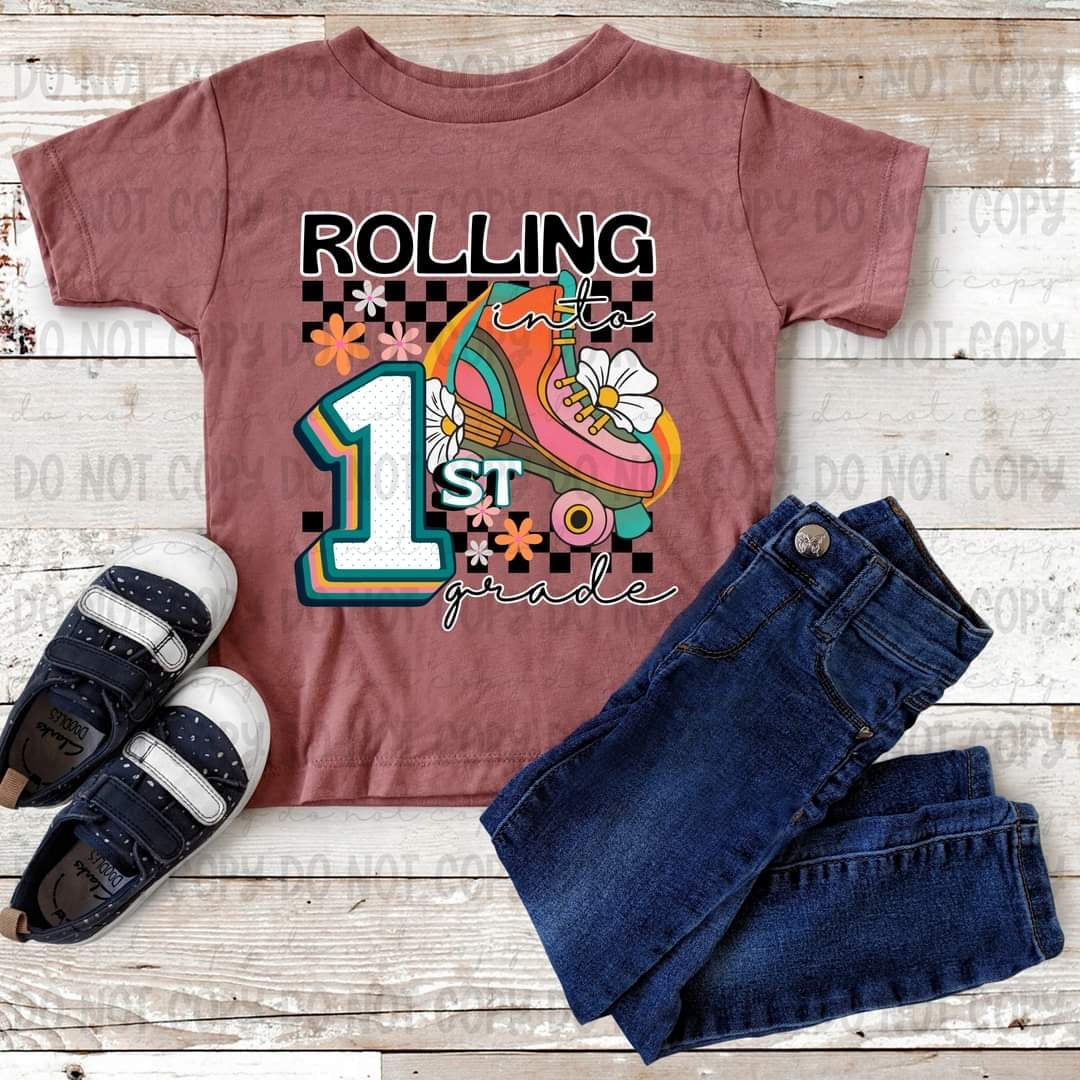 Rolling into 1st grade (REVEL) 37272 DTF transfer