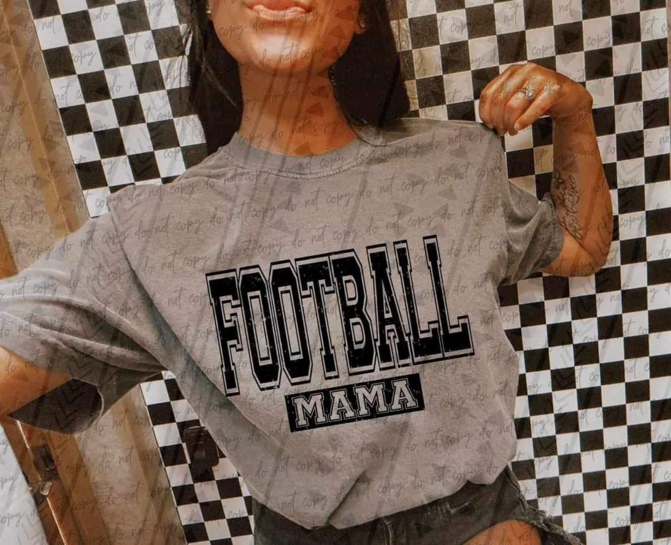 Football mama black varsity 27243 DTF transfer