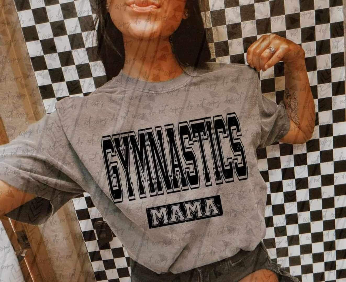 Gymnastics mama black varsity 27240 DTF transfer