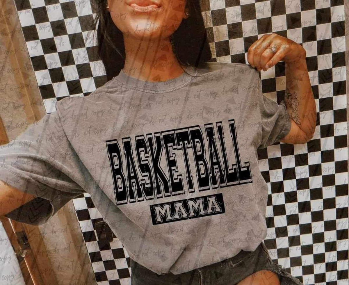 Basketball mama black varsity 27238 DTF transfer