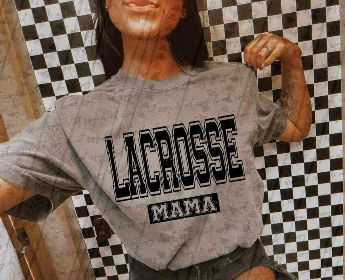Lacrosse mama black varsity 27234 DTF transfer