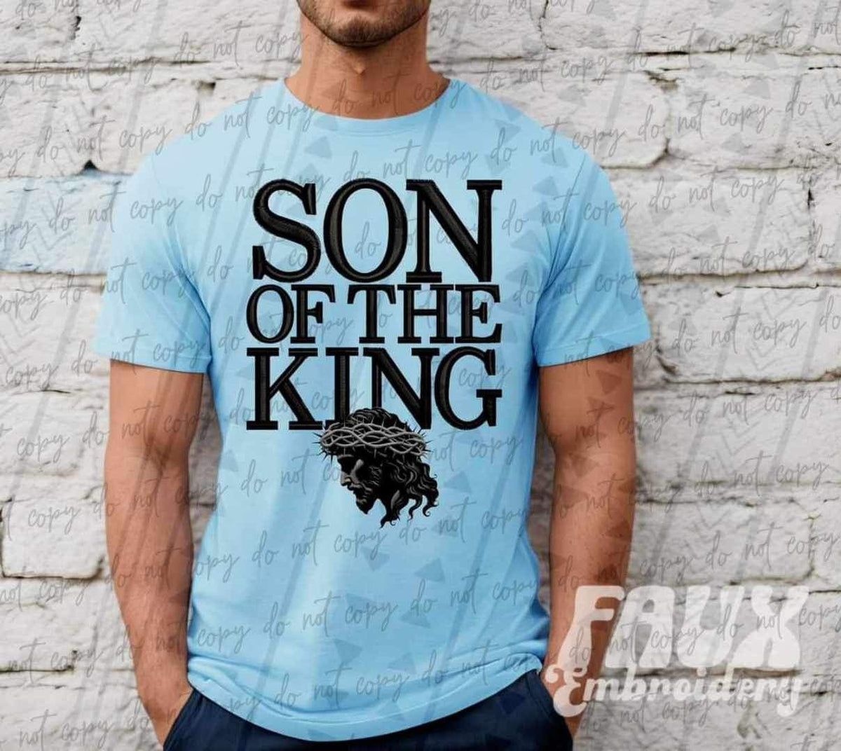 Son of the king jesus with thorn crown 27212 DTF transfer