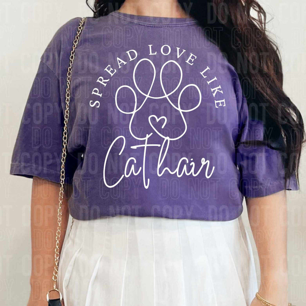Spread love like cat hair WHITE (SBB) 37293 DTF transfer