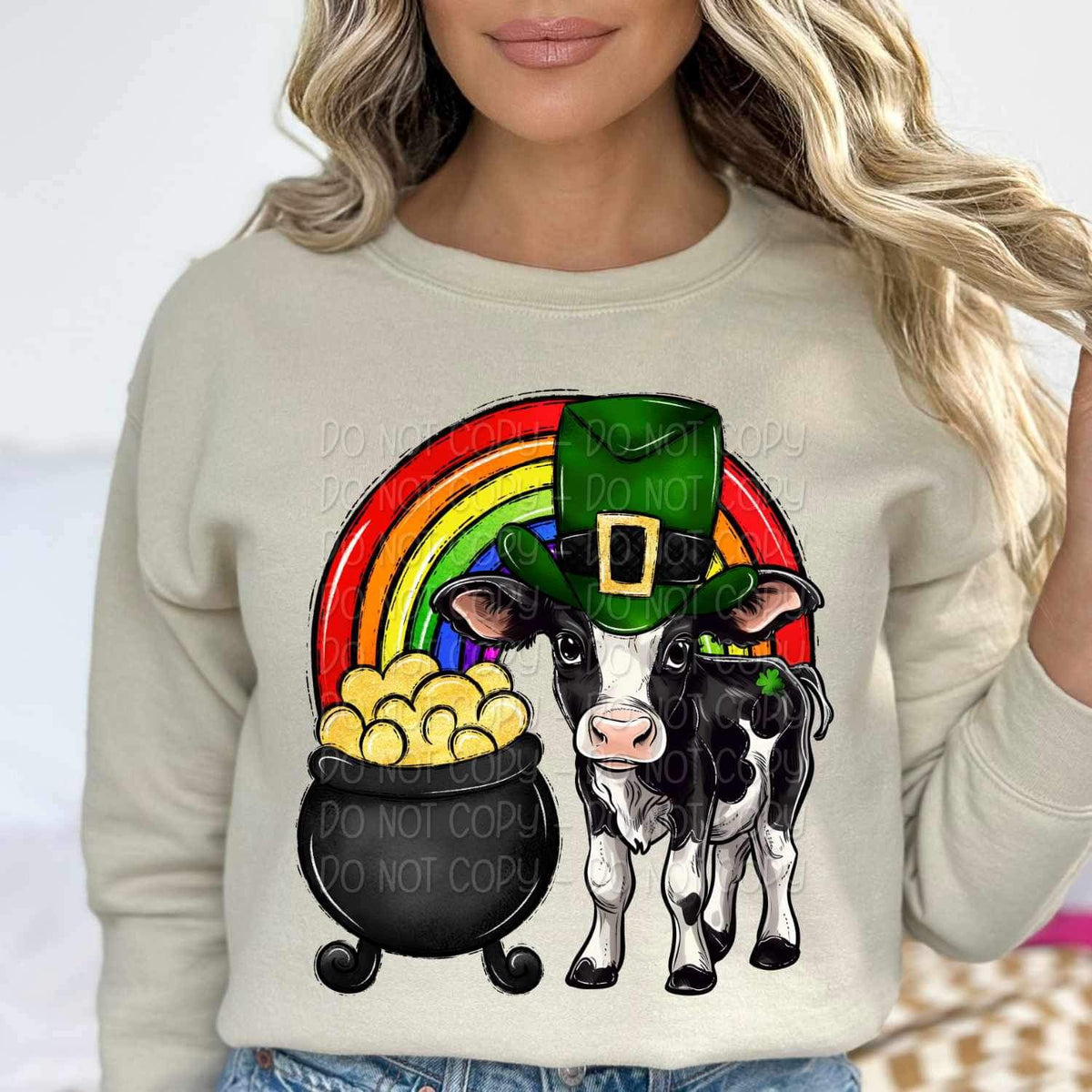 rainbow and cow 17593 DTF TRANSFER