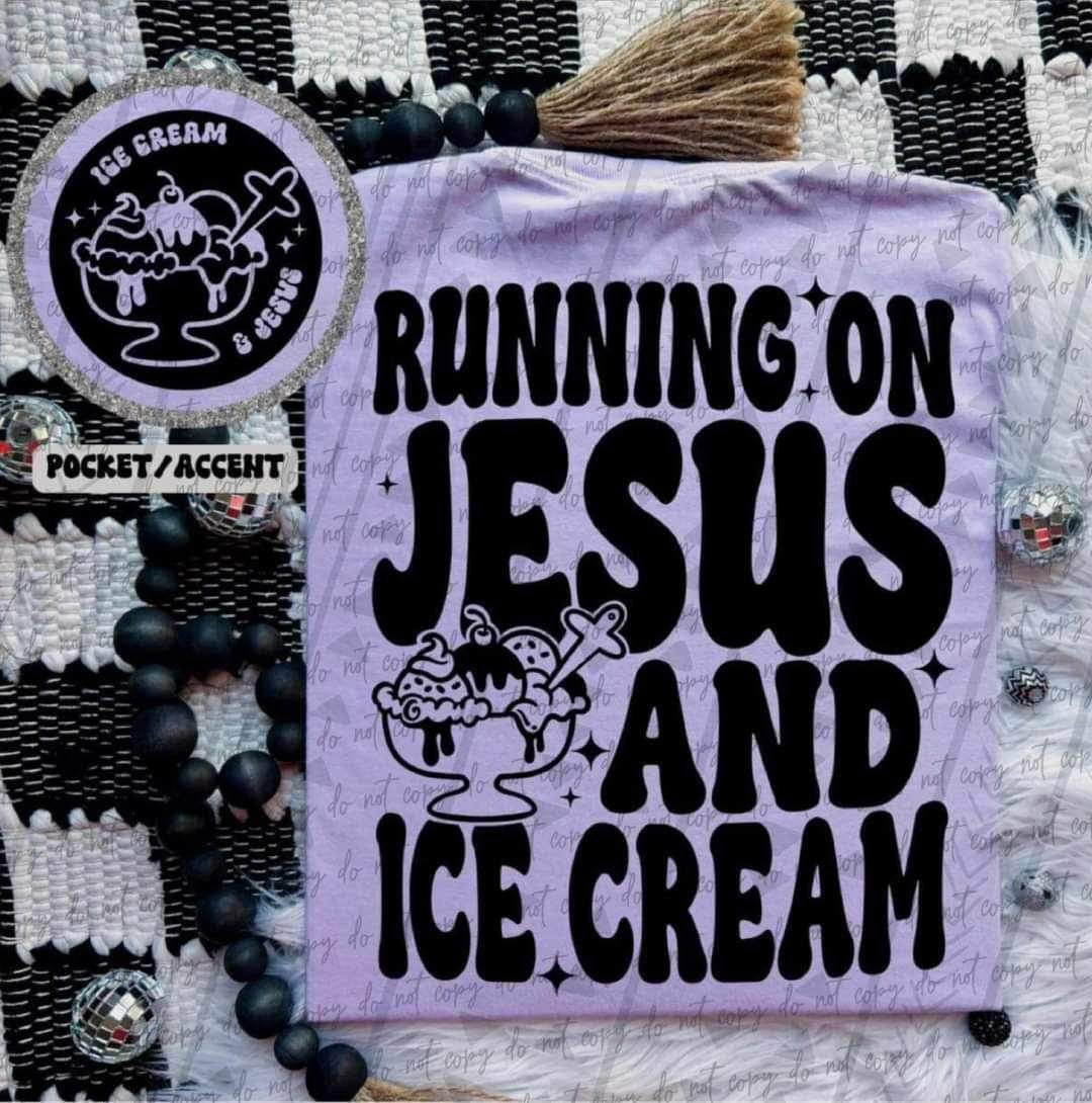 Running on jesus and icecream FRONT 27208 DTF transfer