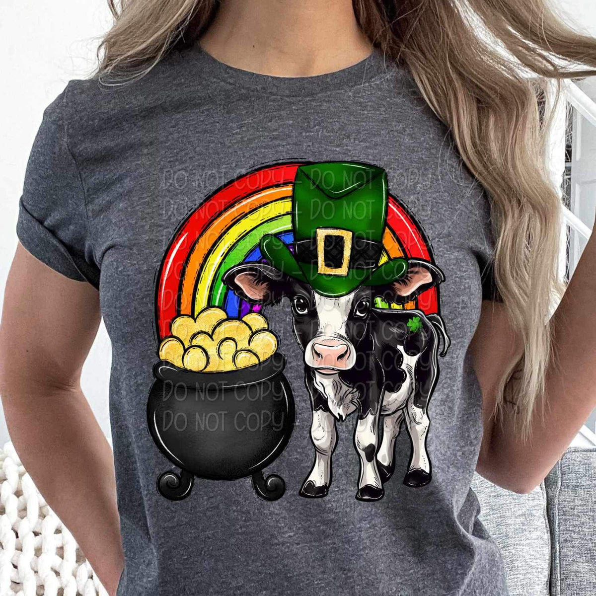 rainbow and cow 17593 DTF TRANSFER