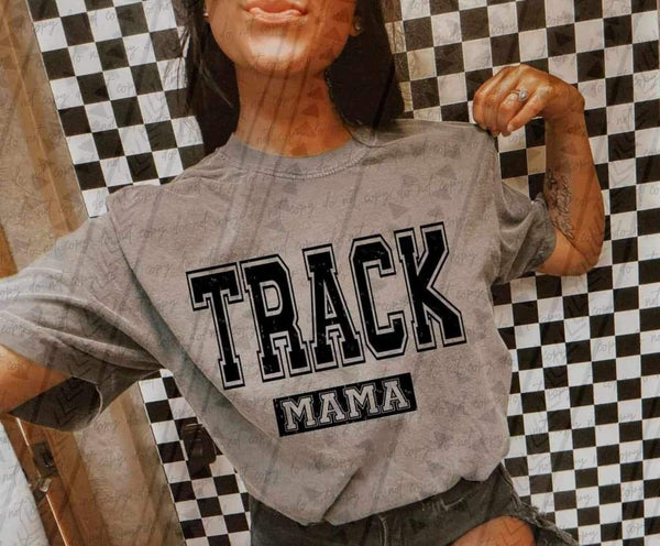 Track mama black varsity 27222 DTF transfer