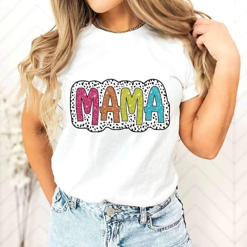 mama colorful glitter 27255 DTF transfer