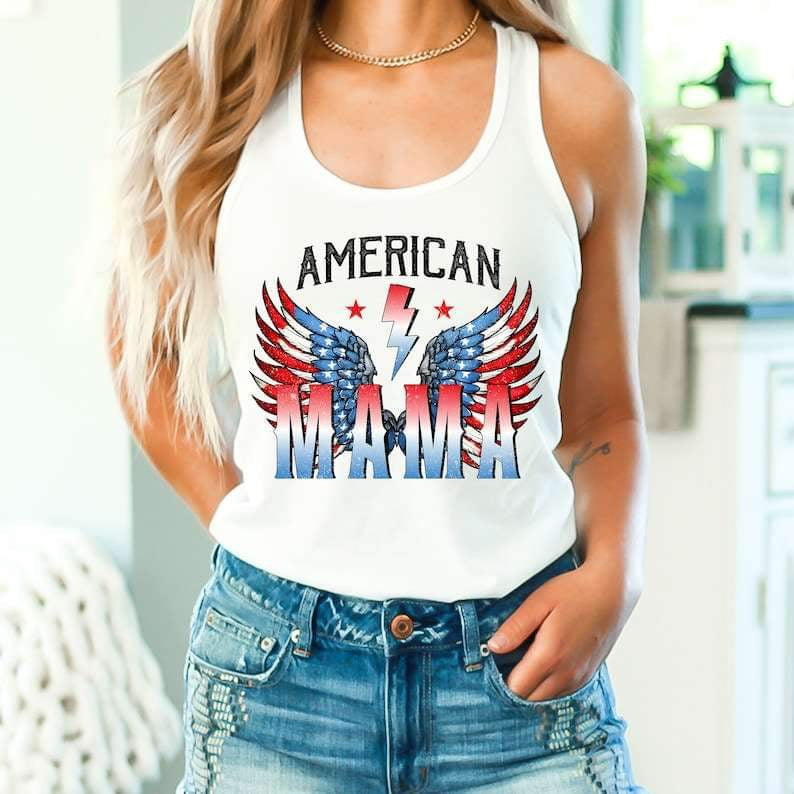 American mama wings LIGHTNING BOLT 27274 DTF transfer
