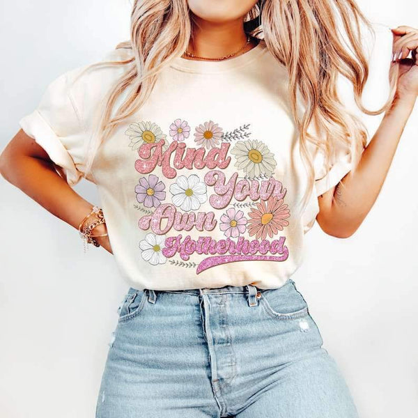 Mind your own motherhood light and dark pink glitter 27256 DTF transfer