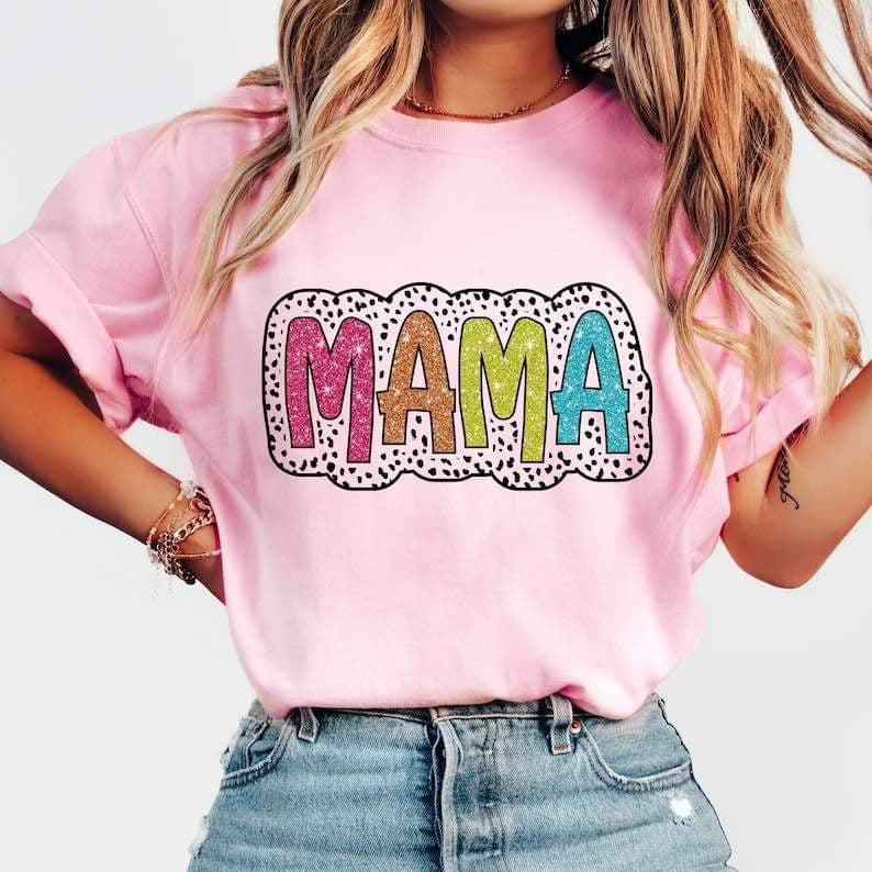 mama colorful glitter 27255 DTF transfer