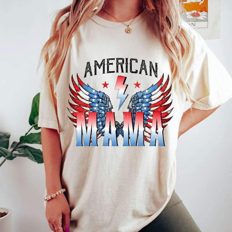 American mama wings LIGHTNING BOLT 27274 DTF transfer