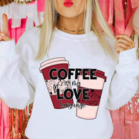 Coffee is my love language lattes WOODLIEF 17678 DTF TRANSFER