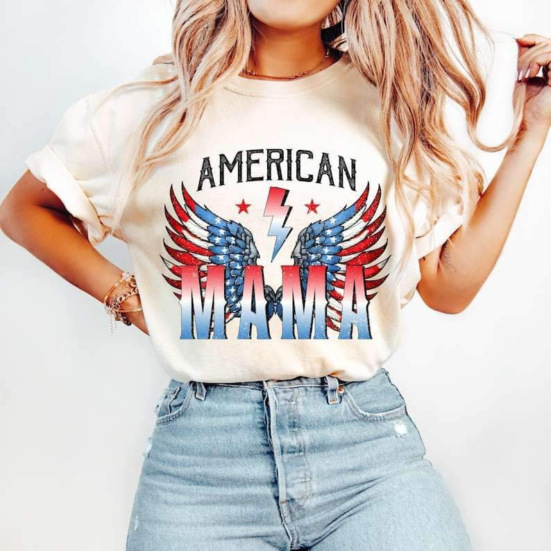 American mama wings LIGHTNING BOLT 27274 DTF transfer