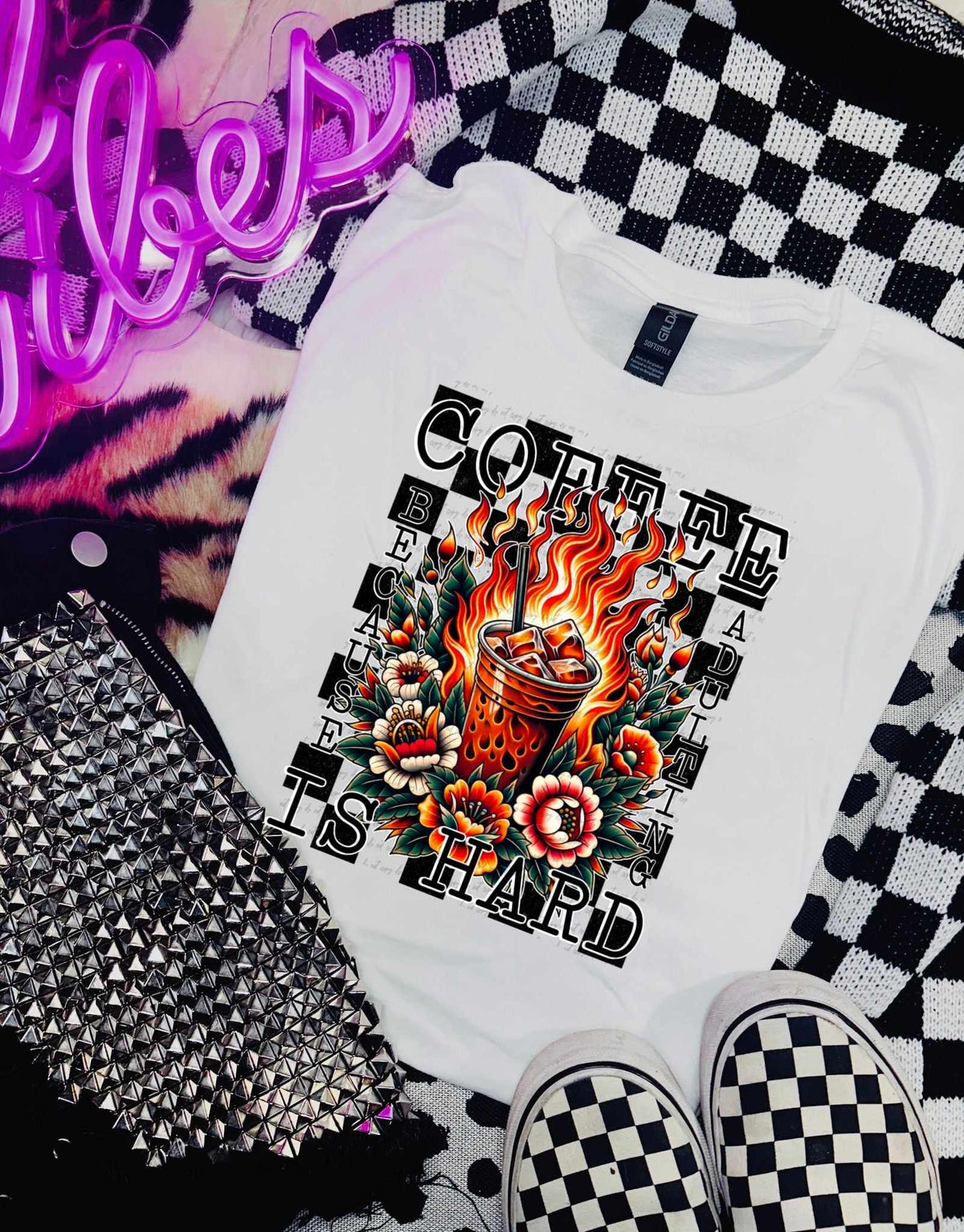 Coffee because adulting is hard (CSTAGE) 37299 DTF transfer