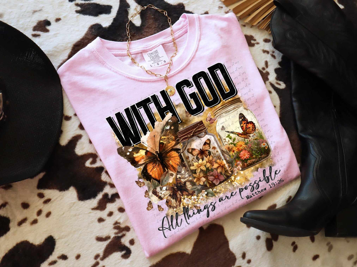 With god all things are possible butterflies and mason jars (CSTAGE) 37297 DTF transfer