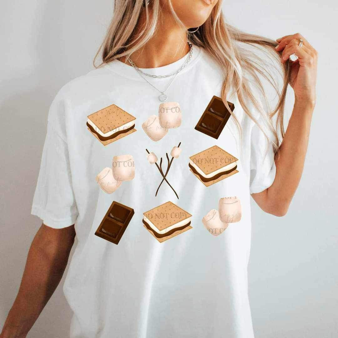 Smores items collage CSC 17696 DTF TRANSFER