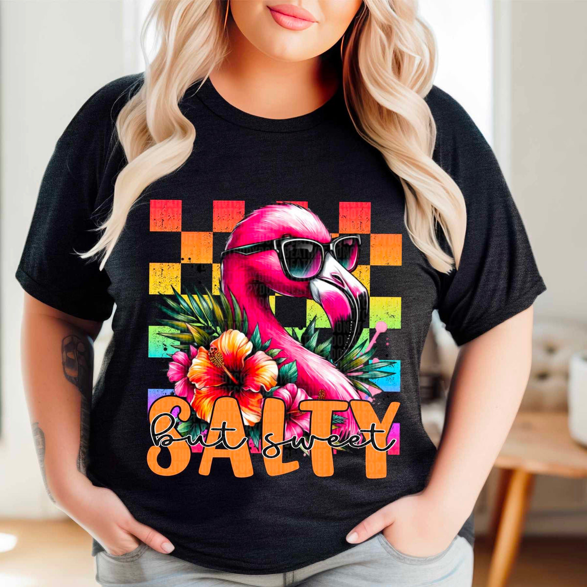 Salty but sweet flamingo 37363 DTF transfer