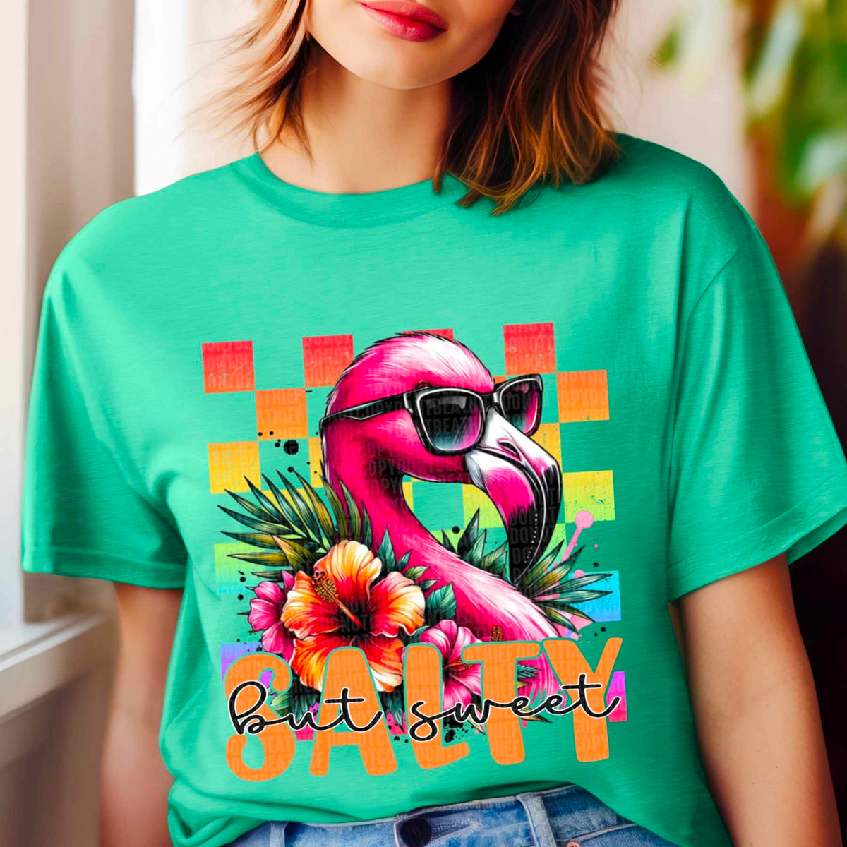 Salty but sweet flamingo 37363 DTF transfer