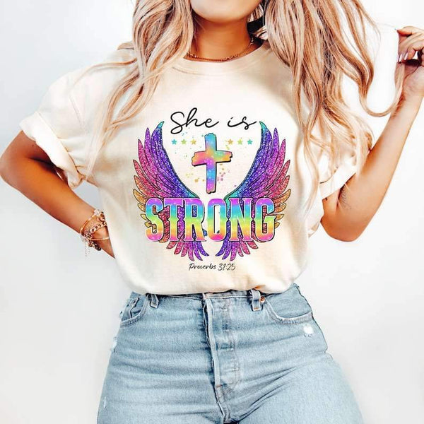 She is strong wings 27289 DTF transfer