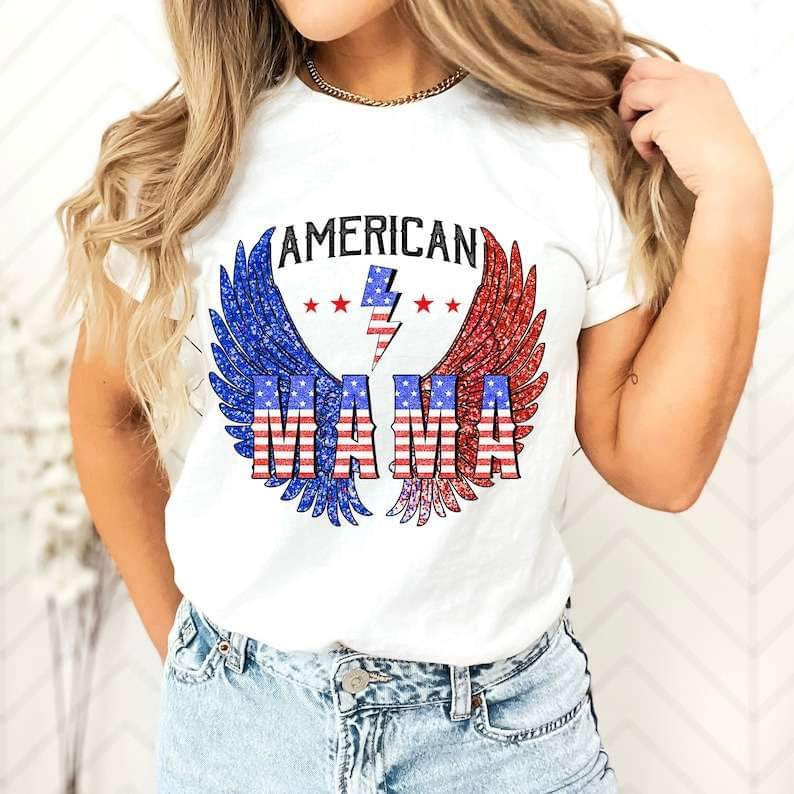 American mama wings 27273 DTF transfer