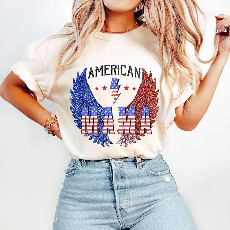 American mama wings 27273 DTF transfer