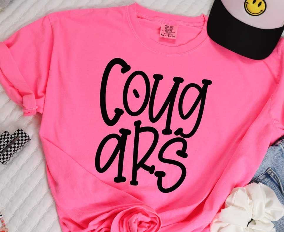 Cougars black font (S&G) 37381 DTF transfer