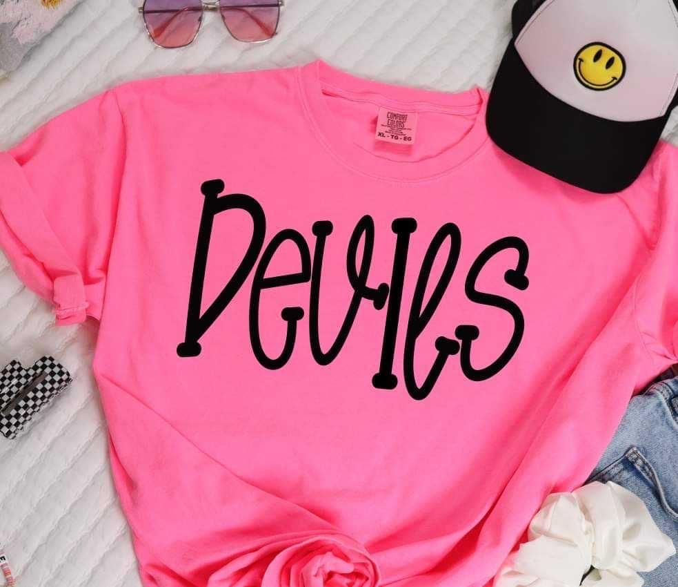 Devils black font (S&G) 37376 DTF transfer