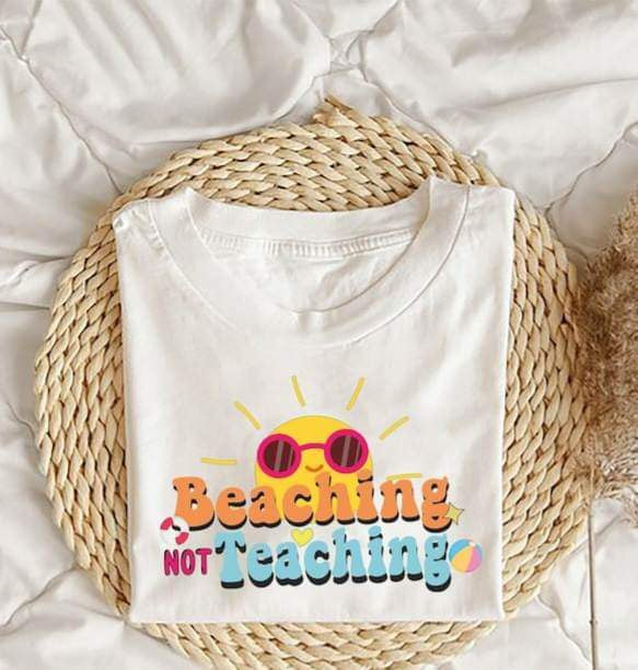 Beaching not teaching 27282 DTF transfer
