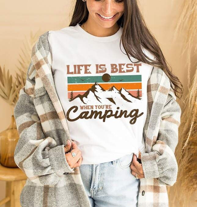 Life is best when you’re camping 27283 DTF transfer