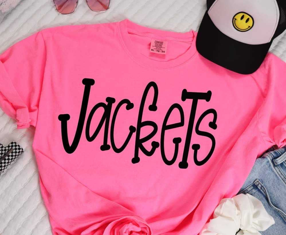 Jackets black font (S&G) 37372 DTF transfer