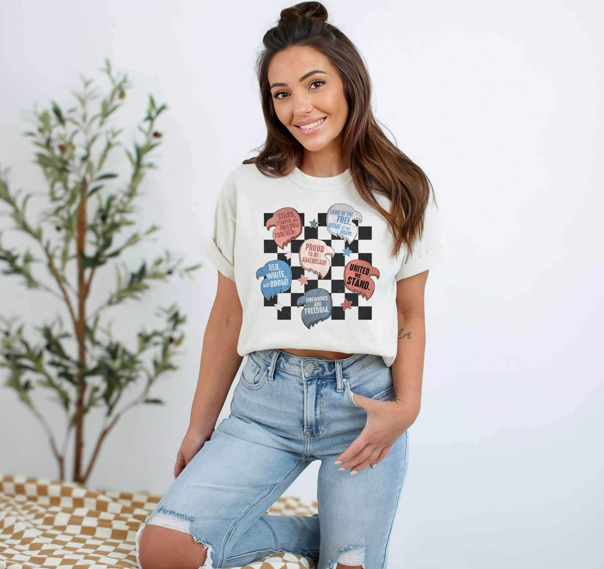 Eagle heads with sayings 27267 DTF transfer