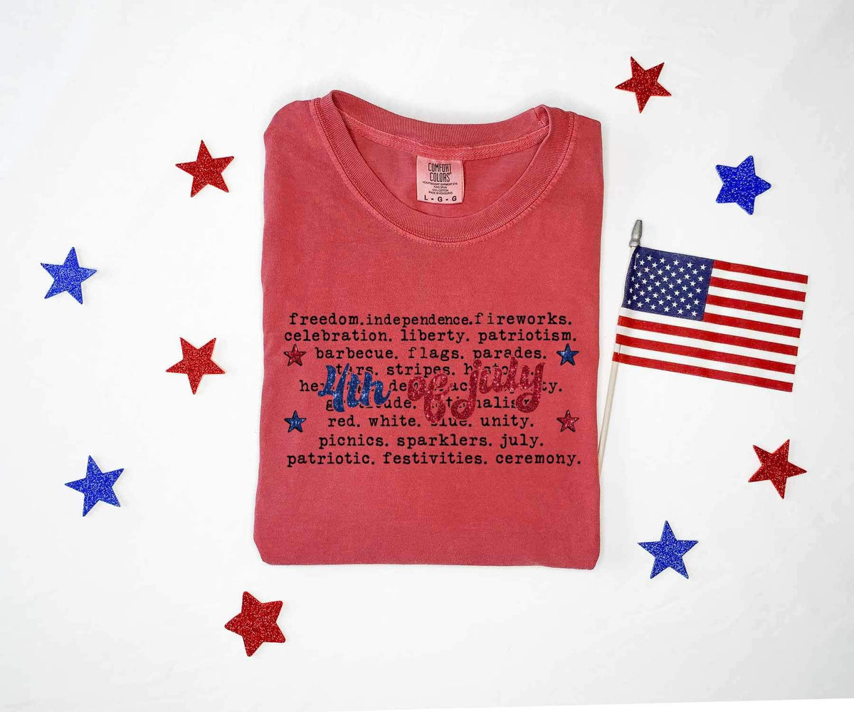 4th of july words 27268 DTF transfer