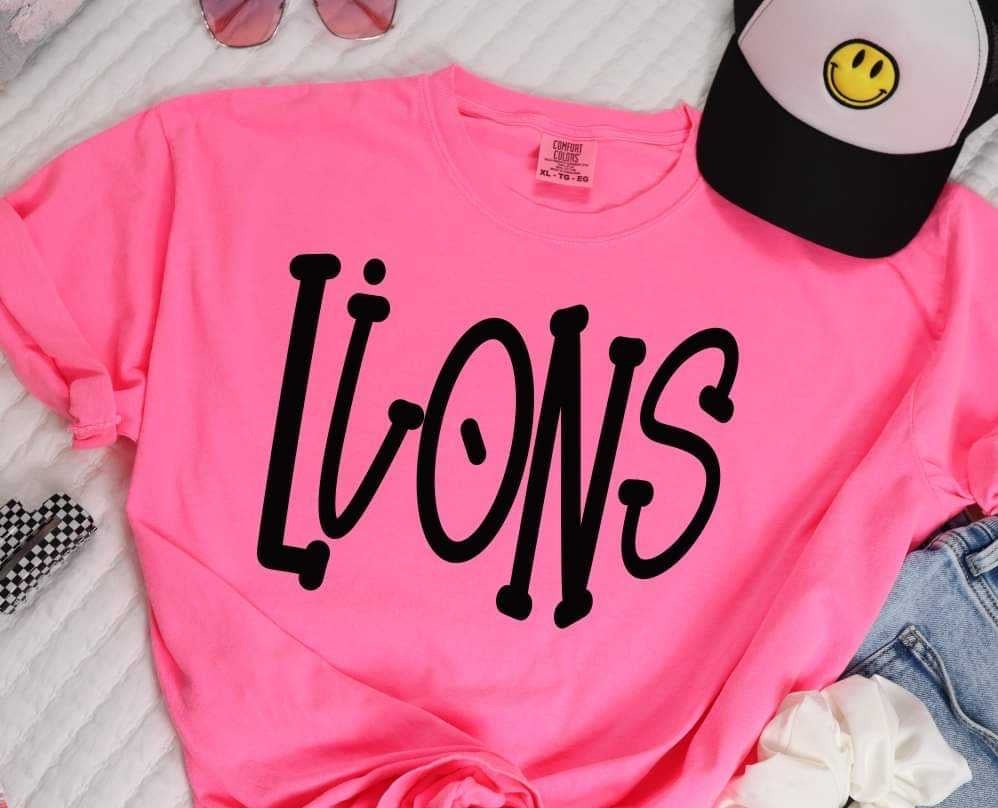 Lions black font (S&G) 37367 DTF transfer