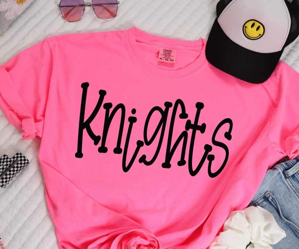 Knights black font (S&G) 37365 DTF transfer