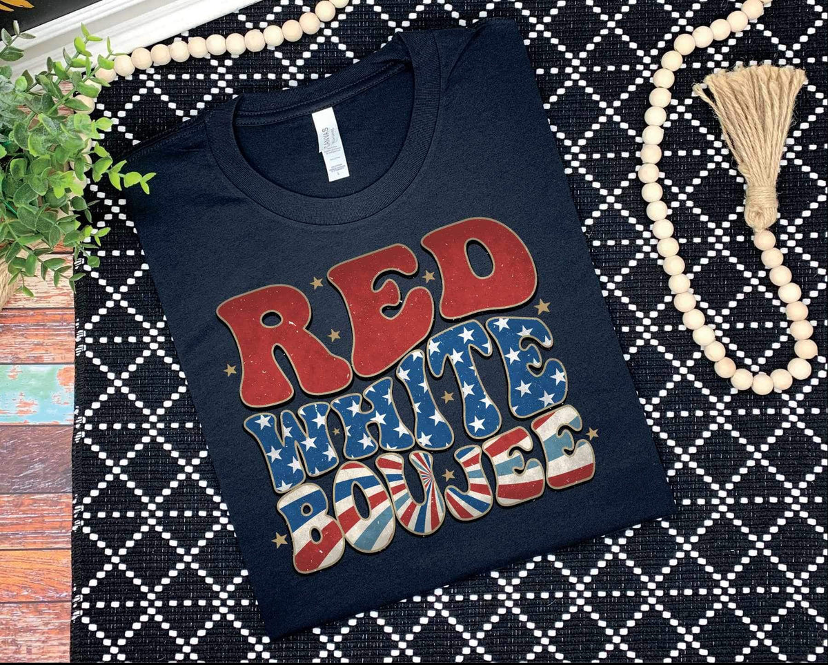 Red white boujee 27263 DTF transfer