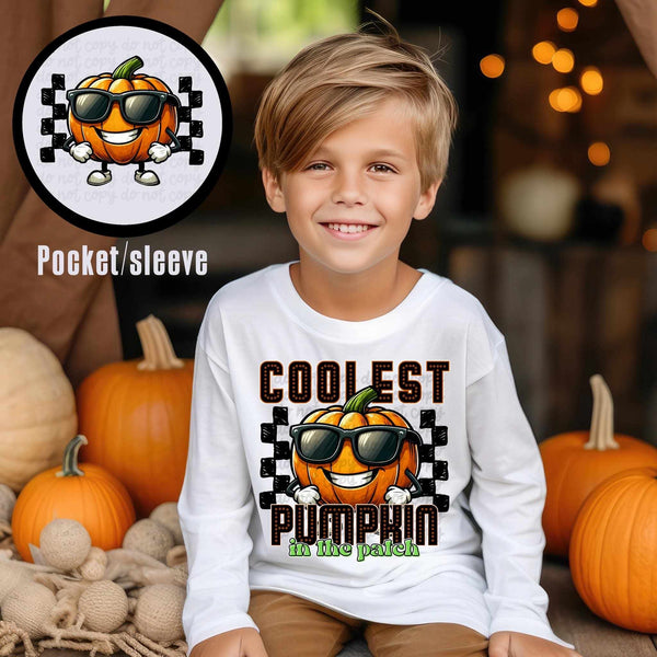 Coolest pumpkin in the patch pumpkin character 37409 DTF transfer